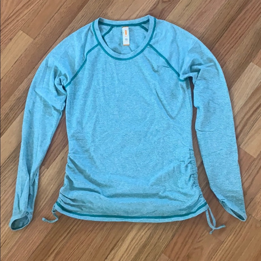 Lucy Striped Top Cinched Sides Women’s Sz S